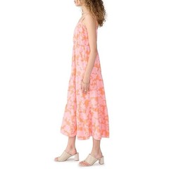 Social Standard by Sanctuary Pink Orange Floral Maxi Dress Medium