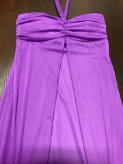 Purple, floor length dress, maxi, adjustable straps, slightly used