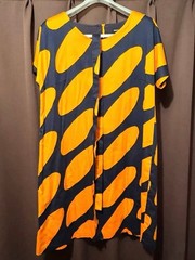 Marimekko short sleeve long dress size 36 length 34 inches