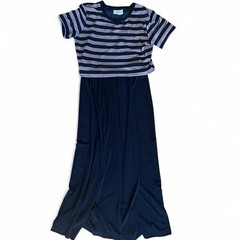 Studio Ease Striped Layered Maxi Dress Vintage Y2K Black And Beige Size 10