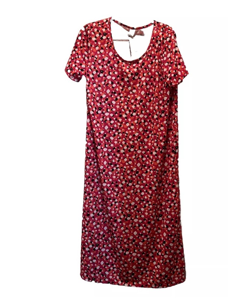 West Loop Size M Long Dress Multi Dot Mix Print Color Sun Dress, New