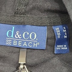 Denim Co Beach Womens French Terry Cover Up Hoodie Dress Small Size Black