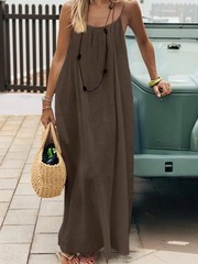 BreezeMuse Backless Maxi — Adjustable Fit, Summer Flow