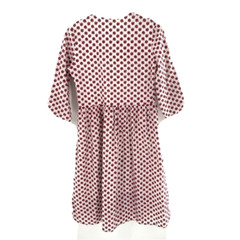Brass & Roe By CTS Womens Dress Size M Embroidered Floral White Red V-Neck