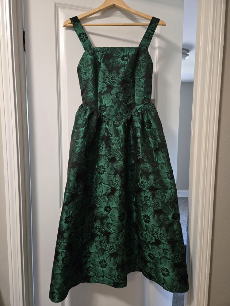 Chelsea28 Green Brocade Midi Dress Size S NWT Women&rsquo;s Cocktail Party