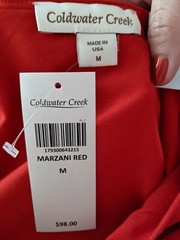 Coldwater Creek Easy Does It Ponte Pullover Knit Dress Red Size M – NWT