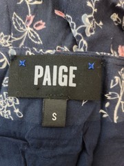 Paige Mini Dress Sz Small Dark Ink Blue Primrose Floral 100% Rayon *flawed*