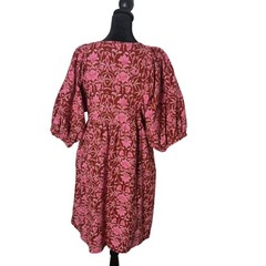 Universal Thread Puff Sleeve Mini Dress Size S Pockets Floral Prairie Feminine