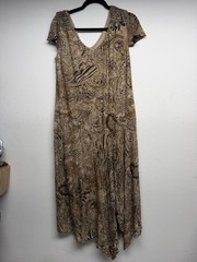 R&M Richards Women&rsquo;s Blue Sleeveless Midi Formal Gown Dress Size 14