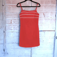 Vintage Byer Too Women&rsquo;s Sleeveless Spaghetti Strap Mini Dress Coral Pink Size 9