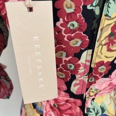 KEEPSAKE The Label Black Hydrangea Runaway Off The Shoulder Mini Dress-6-NWT