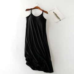New Women Stretchy Built in Bra Wireless Cami Slip Dress Night Lounge Sleepwear