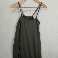 Womens Wrap Dress Medium Black Ruffle Detail Spaghetti Strap Scoop Neck Casual