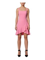 SAGE COLLECTIVE Womens Stretch Sleeveless Square Neck Short Party Body Con Dress