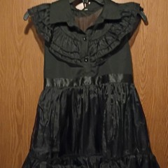 Girl’s Black Collared Ruffle Polyester Dress Size 14/16. I ONLY TAKE PAYPAL