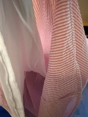 ❤️Mud Pie Sailor Seersucker Dress Pink Ruffle Collar Size Medium