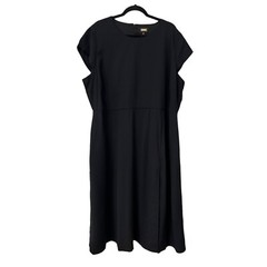 Alexia Admor A-Line Sheath Dress Womens 3X Black Cap Sleeve Career Office NEW