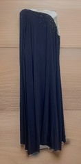 Tendency N.Blue Jewel Cape L Evening Cocktail Maxi Gown Renaissance Cosplay NWT
