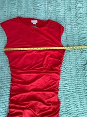 sofia by sofia vergara Red Ruched Midi Dress-XL