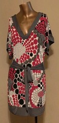 Women&rsquo;s BODY CENTRAL Dress Pink Grey Large Y2K Vintage Clothing Geometric
