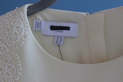 New HOBBS Pale Yellow ‘Valentina’ Lace Shift Dress – Size 12 – RRP £199