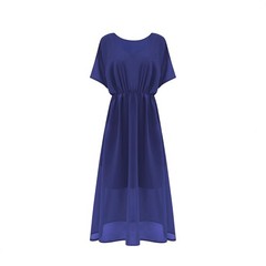 Elegant And Chic V-neck Short-sleeve Dress For Women