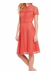 Antonio Melani Coral Eyelet Fit-and-Flare Dress – Women&rsquo;s