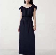 Banana Republic Emerald Silky Scoop Back Maxi Dress Size S NWOT