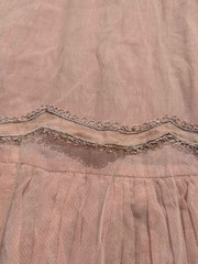 Nataya Retro 1910s 20s Edwardian Replica Pink Nude Embroidered Mesh Summer Dress