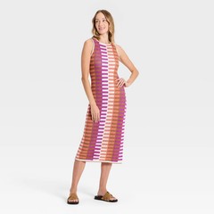 Women Maxi Sweater Dress – Universal Thread Pink Striped S