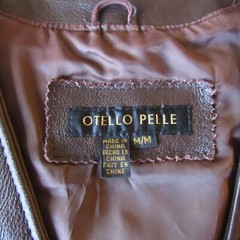 Vintage Leather Vest Mini Dress Otello Pelle Lined With Belt Zip M Long 8 10