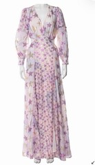 NWOT LoveShackFancy Aneesha Maxi Dress Cut Out Stars Glitter Medium
