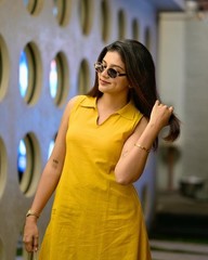 Women Pure Cotton Co Ord Set Yellow Handwork Kurta Pant Summer Outfit