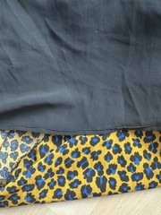 Akira Forever Lusting Yellow Leopard Maxi Dress Tie Neck Women’s Small NEW