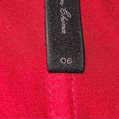 BCBGMaxAzria Deep Red Strapless Sweetheart Neckline Pleated Skirt on Dress-Sz 6