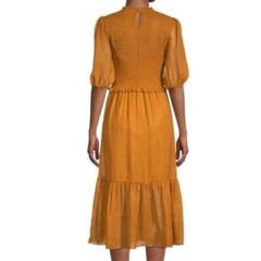 Nanette Lepore Peasant Sheer Overlay Prairie Dress Rust Womens 10 NWT $148