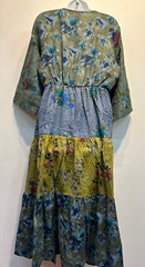 Nwt SACRED THREADS gypsy boho funky hippy rayon twill tier DRESS 1X Free shippin