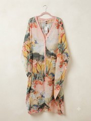 NWT H&M V-neck Floral Kaftan Dress RARE Size Medium