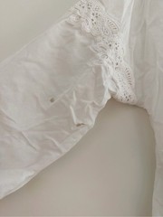 Free People White Eyelet Trim Cotton Cover-Up Swimsuit Dress READ NOTES Sz M