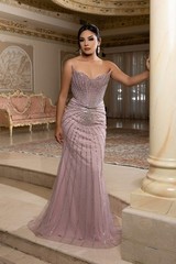 Womens Dresses For Prom Long Beaded Strapless with Corset Mermaid Plus Size