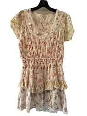 Loveshackfancy Jerome Ruffle Mini Floral Dress, Small, EUC