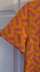 Trina Turk Multicolor Pink/Orange Scuba stretch Fabric Large