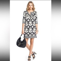Diane Von Furstenberg Silk Sadie Indian Brocade Floral Stamp Mini Dress Womens 0