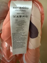 Marimekko Lepatus Unikko Tunic Dress Orange Poppy Print Pleated M Retro RARE