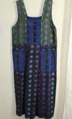 FUNKY COLOURz Sz S M L Hand-Woven Cotton Guatemala Lagenlook Ikat JUMPER DRESS
