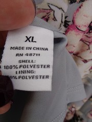 Ophelia Roe Floral Dress Size XL Gray Pink Romatic Cottagecore