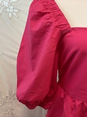 Minkpink $165 Yasamin Tiered Maxi Cotton Dress NEW Revolve Raspberry Pink L