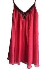 Express women’s XS dress pink black beaded sleeveless flowy NWOT