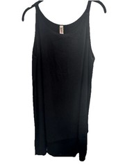 Serendipity Maui XL Black Crepe Layered Sundress Travel Vacation Flattering Fun