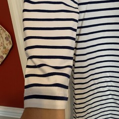 NeWT Vineyard Vines M Cotton Jersey Striped Deep Bay Navy&White Long Sleev Dres